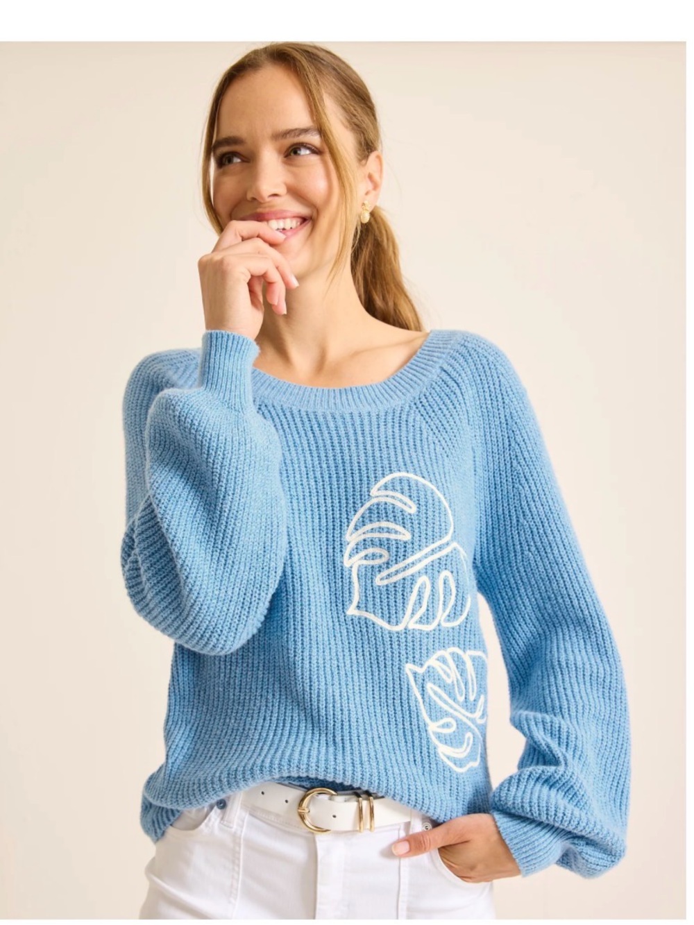 TOMMY BAHAMA POOL BLUE BREEZY BEACH SWEATER; SIZE XL